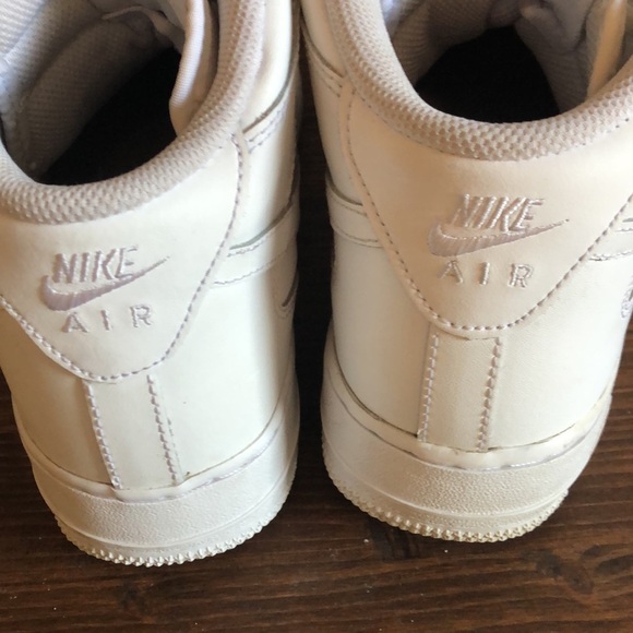 Nike Air Force 1 Hi-Top Sneakers in Triple White - Picture 13 of 15